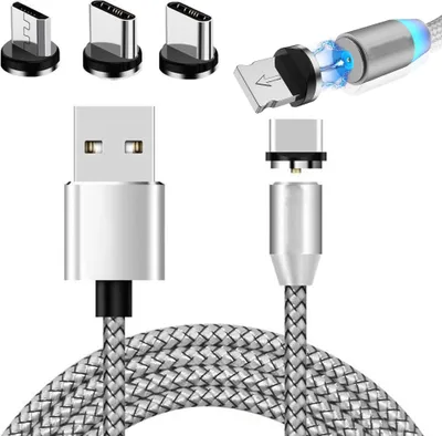 Obrázok produktu pre Verk 06239_S Magnetický nabíjací kábel 3v1 micro type-c usb lightning 1m