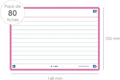 Immagine prodotto di Oxford 400133917 Schede Oxford Flash 2.0, 105 x 148 mm, fucsia
