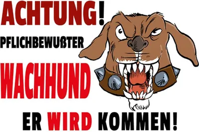 Produktbild von vianmo Holzschild 30x40 cm Achtung pflichtbewußter Hund