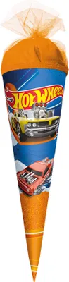 Produktbild von ROTH Geschenk-Schultüte klein Hot Wheels 35 cm rund Tüllverschluss Zuckertüte Schulanfang