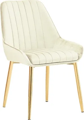 Produktbild von Kondela Esszimmerstuhl Perlia - Beige (Samt) / Gold