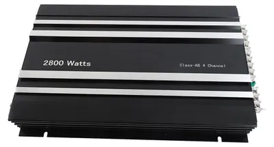 Obrázok produktu pre Zosilňovač pre automobil, trieda AB, 4-kanálové reproduktory s stereo zvukom, podpora impedancie 2/4 Ohmy