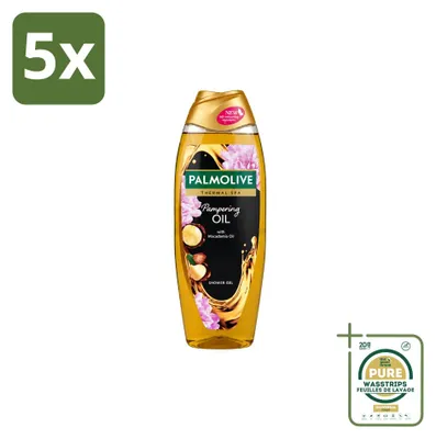 Produktbild von 5 x Palmolive Thermal Pampering Oil Douchegel - 650 ml - Vorratspackung - 5 Stücke