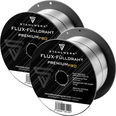 Produktbild von STAHLWERK Fülldraht MIG/MAG Ø 0,8 mm E71T-GS S100/ D100 Drahtrolle 1 kg 2er Set