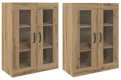 Image de Armoires Murailles 2 pcs chêne artisanal 69,5 x 34 x 90 cm