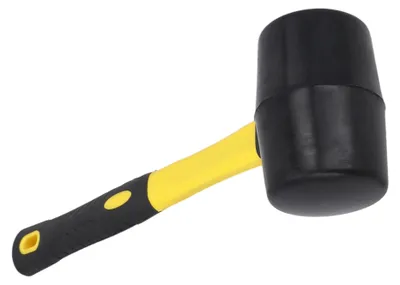 Imagen del producto de Martillo de goma de 65 mm, con mango de dos componentes, revestimiento antideslizante, para un trabajo preciso