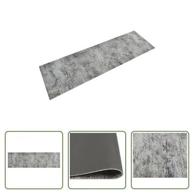 Produktbild von The Living Store Küchenteppich Waschbar Beton 60x180 cm Samt