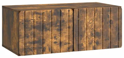 Image de vidaXL Meuble TV mural, 78,5 x 41 x 30 cm, imitation chêne fumé