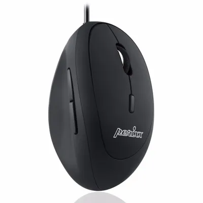 Produktbild von Perixx PERIMICE-519, kleine ergonomische Rechtshänder-Maus, USB-Kabel, schwarz