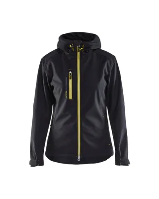 Produktbild von Blakläder® Damen Softshell Jacke 4919 2517, Farbe:schwarz/gelb, Größe:XL