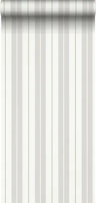 Zdjęcie produktu dla Sanders & Sanders Tapeta paski szarymIzielonym 53 cm x 10.05 m