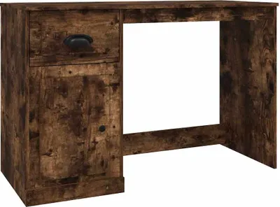 Produktbild von vidaXL Schreibtisch mit Schublade Räuchereiche 115x50x75cm