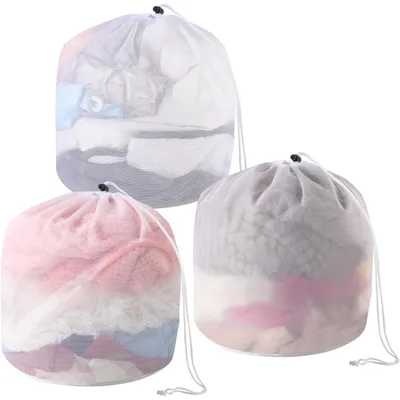 Produktbild von Wäschenetz 3 Stück 30 x 40 cm Feinmaschig mit Kordelstopper