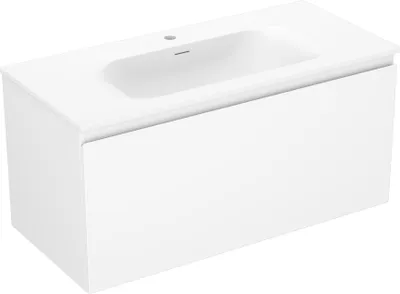 Immagine prodotto di Mexen Orio mobile da bagno 100 cm con lavabo Vela, 1 cassetto, bianco opaco - 91A10-10047-1-BF01-W23M01