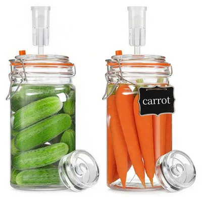 Image de Solidchoice - Bouteilles de fermentation avec poids et bouchon - Lot de 2