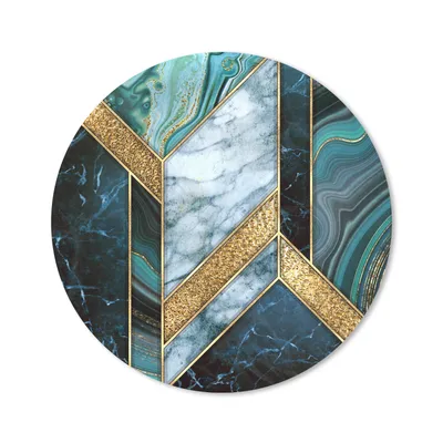 Produktbild von MuchoWow® Mauspad Mousepad Marmor - Mosaik - Gold 20x20 cm - Mousepads - Maus Mat - Pad - Mausunterlage - Schreibtischmatte
