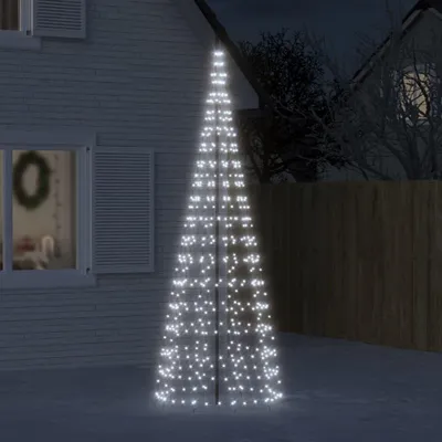 Zdjęcie produktu dla vidaXL Choinka LED na maszt 550 LED zimna biel 300 cm