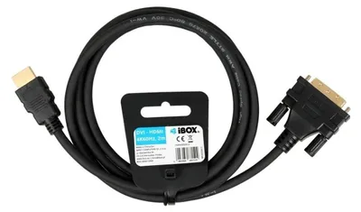 Zdjęcie produktu dla Kabel HDMI do DVI FullHD 1080P 2m