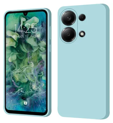 Produktbild von Hülle für Xiaomi Redmi Note 13 Pro Case Cover Bumper Smartphone Softgrip Schutzhülle Farbe: Hellblau