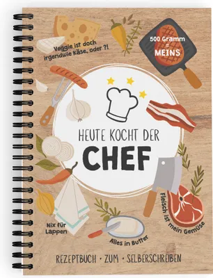 Produktbild von Rezeptbuch zum selber Schreiben - DIN A5 Spiralbuch mit Inhaltsverzeichnis und Schutzcover