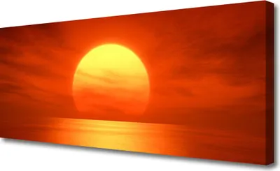 Produktbild von Tulup Leinwand-Bilder 125x50 Wandbild Canvas Kunstdruck Sonne Landschaft
