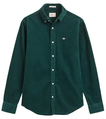 Produktbild von Gant Herren Langarmhemd mit Button-down Kragen aus Baumwolle in Grün, Normale Passform