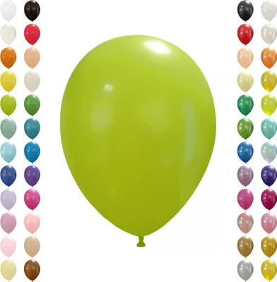 Produktbild von Luftballons ca. 27 cm Naturlatex Ballons, 100 Stück, Standard Hellgrün