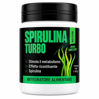Zdjęcie produktu dla Spirulina Turbo – Suplement diety zawierający spirulinę, garcynię kambodżską, rhodiolę i gynostemmę – 60 kapsułek