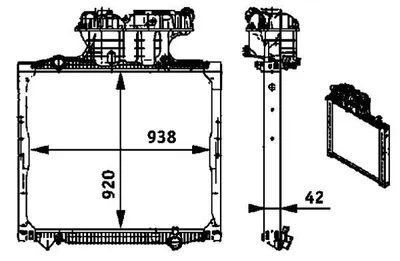 Produktbild von MAHLE ORIGINAL CR 701 000P Kühler Motorkühlung