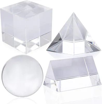 Productafbeelding van K9 optisch kristalfotografieprisma - 4-delig - 50 mm kristallen bol - Kubus - Prisma - Piramide
