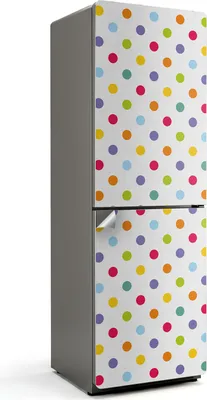 Produktbild von Intensive Farbpunkte – Kühlschrank Aufkleber – Klebefolie Kühlschrank – Kühlschrank Dekor – Kühlschrankfolie selbstklebend – Küchen Dekoration – 60x180 cm