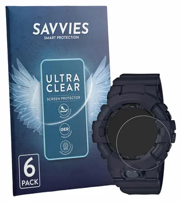 Produktbild von 6x Für Casio G-Shock GBA800 Schutzfolie Savvies Displayschutz Display Schutz Folie Klar Transparent