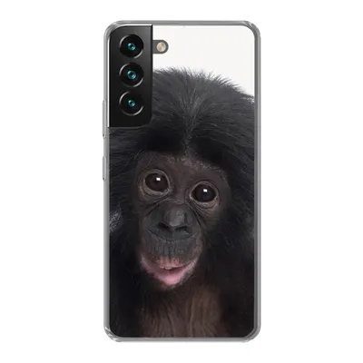 Produktbild von MuchoWow® Handyhülle Schutzhülle Hülle für Samsung Galaxy S22 Affe - Schimpanse - Porträt - Kinder - Jungen - Mädchen Silikon Softcase Handy Hülle - Mobiltelefonhülle