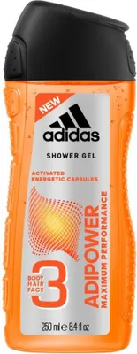 Produktbild von Adidas - 3-in-1 Duschgel - Adipower Maximum Performance - 250 ml - 1 Stück