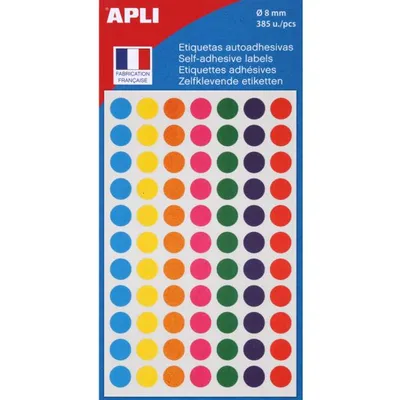 Produktbild von agipa 100624 Markierungspunkte Durchmesser: 8 mm rund farbig