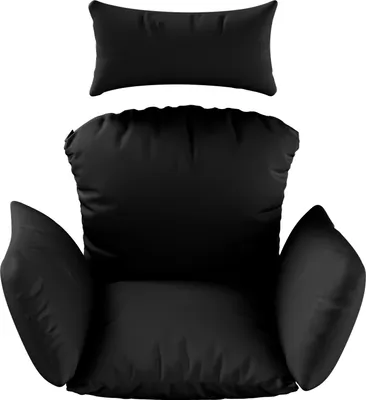 Produktbild von HOMELUX Hängesessel Kissen, Polster, Swing Chair Kissen, Ersatzkissen, Auflage für Polyrattan/Rattan Hängeschaukel, Hängekorb, Schaukel Korb, Schwarz