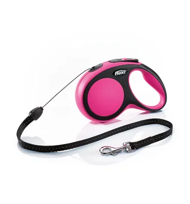 Zdjęcie produktu dla Flexi New COMFORT, Pies, Chowany przewód, Czarny, Różowy, przewód, 12 kg, 8 m