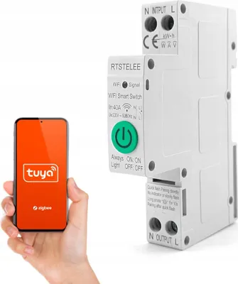 Immagine prodotto di Relè su guida DIN con misura - Zigbee