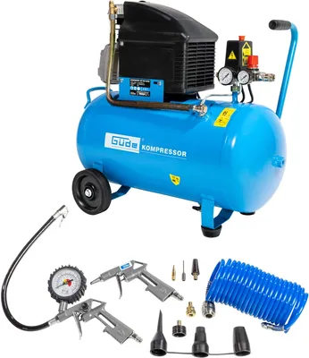 Produktbild von GÜDE Kompressor Druckluftkompressor Luftkompressor 301/10/50 230V mit Zubehör