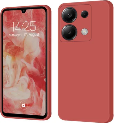 Produktbild von Hülle für Xiaomi Redmi Note 13 5G Case Cover Bumper Silikon Softgrip Schutzhülle Farbe: Rot