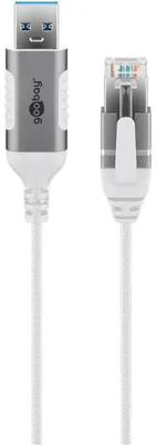 Produktbild von Ethernet-Kabel USB-A 3.0 auf RJ45, Slim, 2 m