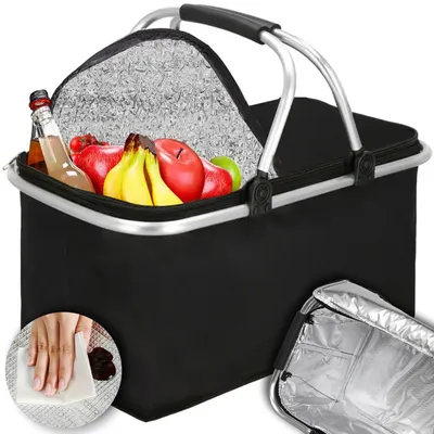 Produktbild von Heckermann 30L Picknickkorb Schwarz