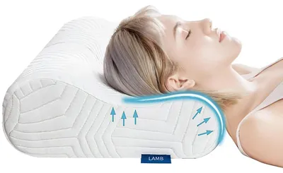 Image de Solidchoice - Oreiller ergonomique en mousse à mémoire de forme pour un soutien optimal du cou