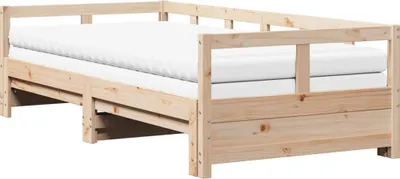 Obrázek produktu pro vidaXL Rozkládací denní postel s matracemi 90x190 cm z masivního borovicového dřeva