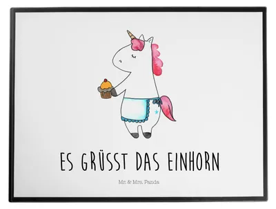 Produktbild von Mr. & Mrs. Panda schreibtischunterlage Einhorn Muffin - Weiß - Geschenk, Unicorn, tischpad, bastelunterlage, schreibtischunterlagen, Geburtstag, Geburtstagsgrüße, Grüße