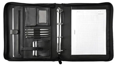 Immagine prodotto di Alassio® 30025 Tagungsmappe AREZZO - A4, Lederimitat, schwarz