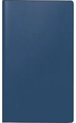 Produktbild von Wochen-Sichtkalender 756 8,7x15,3cm 1 Woche/2 Seiten Kunststoff dunkelblau 2027