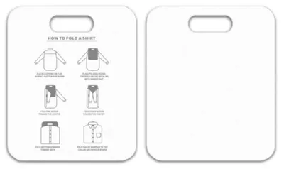 Productafbeelding van Opvouwbaar vouwplank voor kleding – geschikt voor T-shirts, truien en broeken – wasorganizer voor thuisgebruik – wit