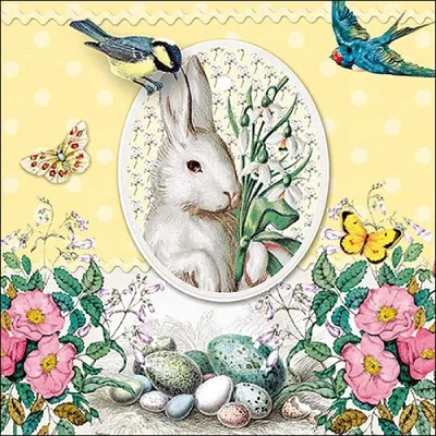 Produktbild von 20 Servietten Weißer Hase