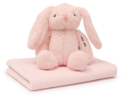 Obrázok produktu pre Darčeková sada s plyšovým zajačikom a osuškou Baby Mix, veľkosť 0–12 mesiacov